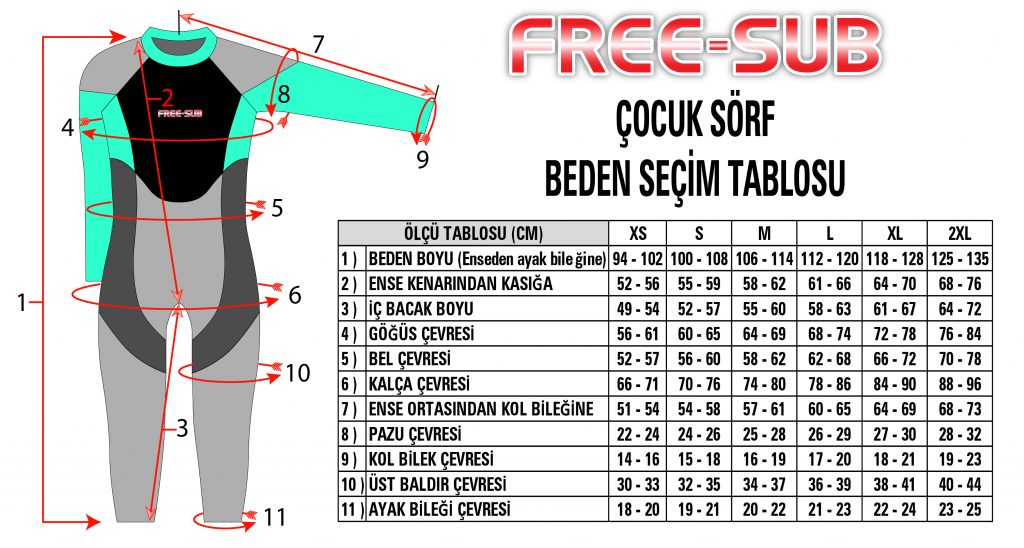 FREE-SUB ÇOCUK SÖRF ÖLÇÜ TABLOSU-05